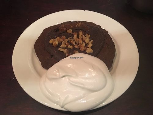 Vegan afghan and vegan coconut whipped cream  at Midnight Espresso in Wellington