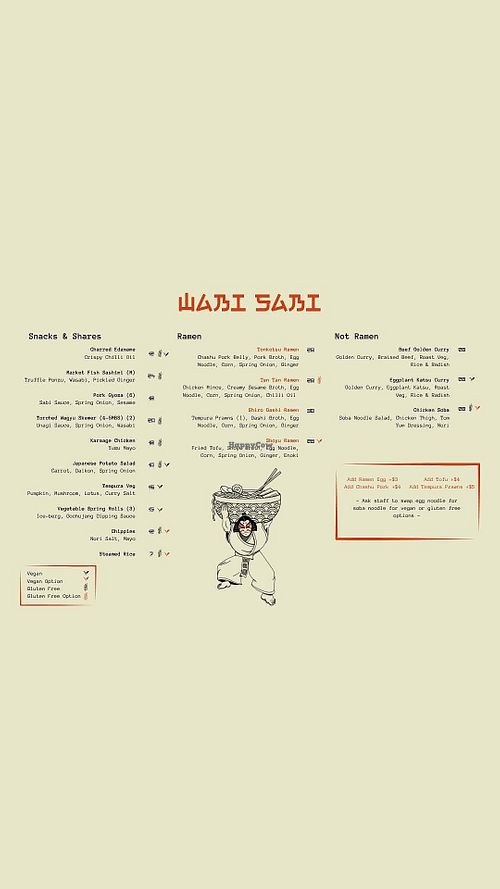 Menu 2026 page 1  at Wabi Sabi in Falls Creek