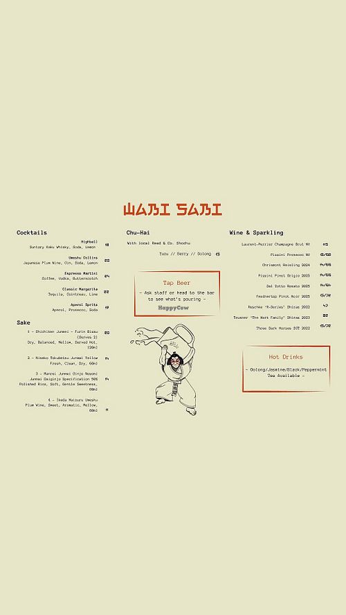 Menu 2026 page 2  at Wabi Sabi in Falls Creek
