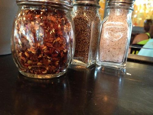 tabletop seasonings at Picazzo's Healthy Italian Kitchen in Scottsdale