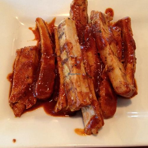 close-up of the Super Hot Chipotle Vegan Chicken Strips at Picazzo's Healthy Italian Kitchen in Scottsdale