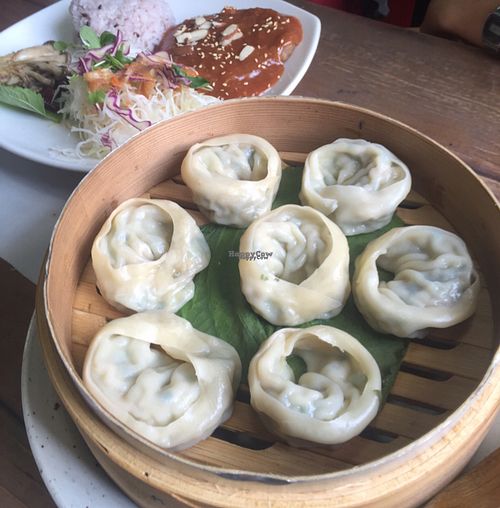 dumpings and bean steak at Dajeon Cafe in Busan