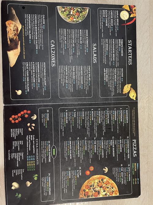 Full menu  at SENHOR SCOTT'S PIZZARIA ARTESANAL in Quarteira