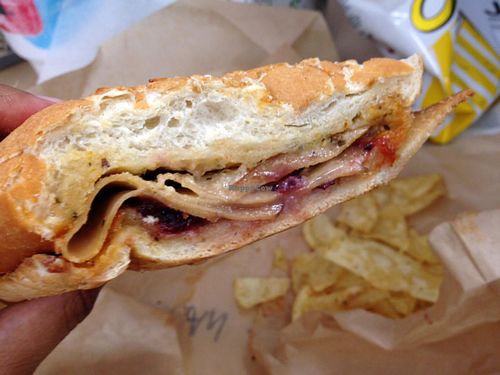 Vegan Pilgrim on Dutch Crunch with no additions  at Ike's in Tempe