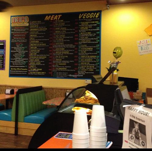 menu board  at Ike's in Mesa