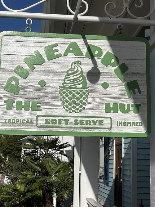 Sign  at The Pineapple Hut in Myrtle Beach