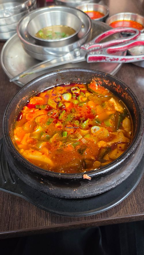 Sundubu jjigae (silken tofu stew) at Gogi Matcha Korean Restaurant in Cologne