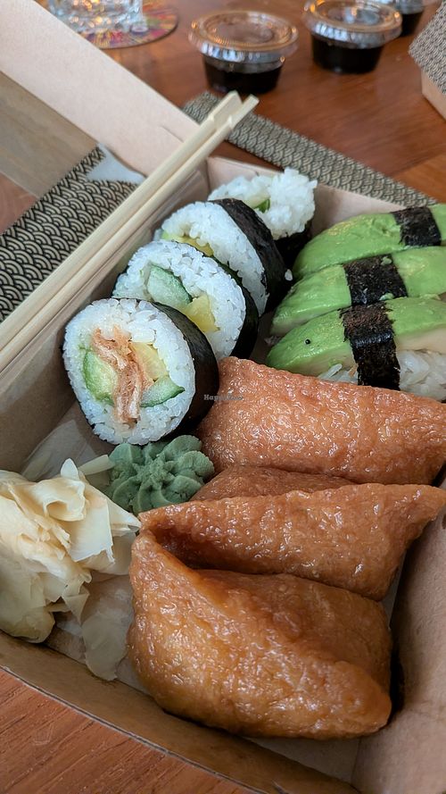 Vegan sushi at Tsukimi Sushi in Gothenburg