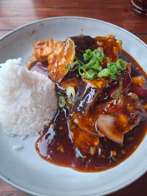 Eggplant Sechuan with Tofu at Vietland in Berlin