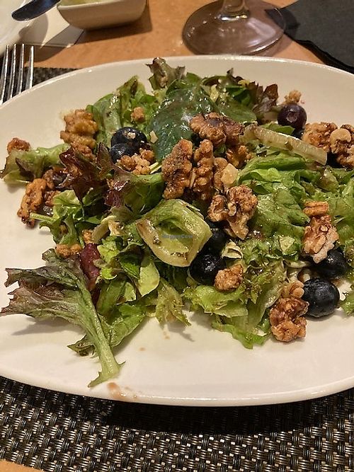 Blueberry-Walnut Salad with the feta cheese removed at 17 West in New Bremen