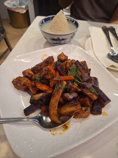 Tofu and eggplant at Wondee Thai Curry & Noodles in New York City