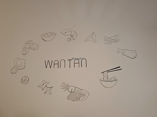 Inside wall at WANTAN in Brussels