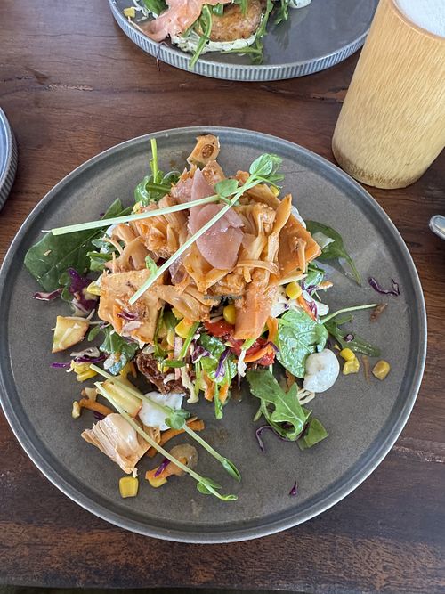 Jackfruit Rosti and salad  at Zulaybar Café in Broome
