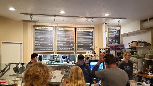 Front order counter at Active Culture in San Clemente