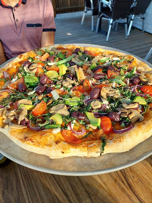 Oh my garden! vegan pizza on Italian crust. Large size. at Peppes Pizza - Kongsberg  in Kongsberg