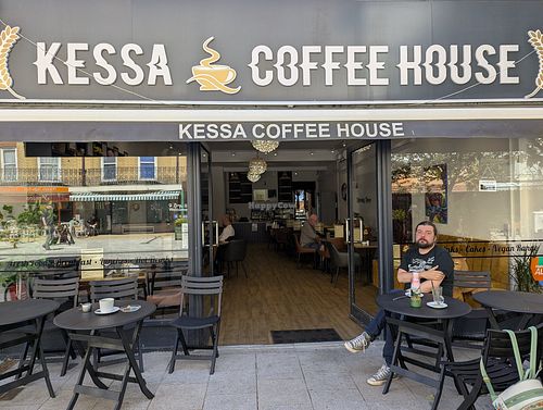 Outdoor seating at Kessa Coffee House in Eastbourne