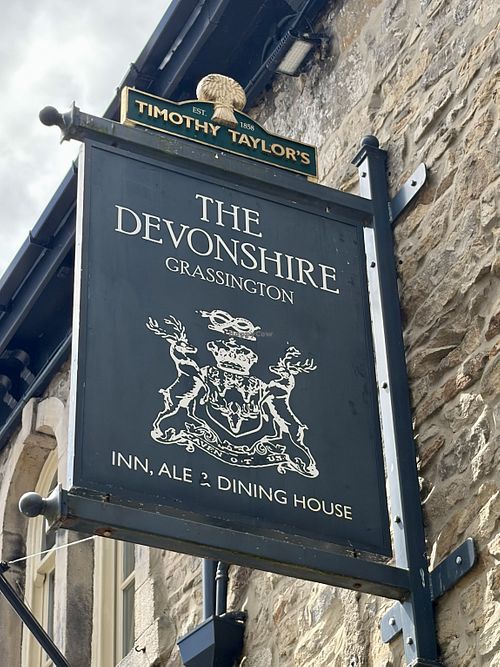 The sign telling you you’re in the right place    at The Devonshire in Grassington