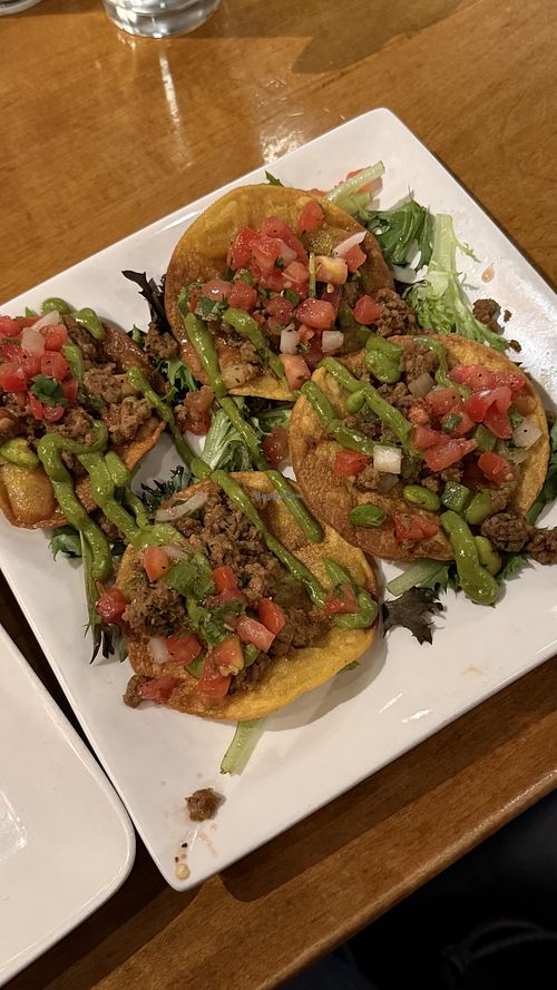 Vegan tostadas   at Japaneiro's in Sugar Land
