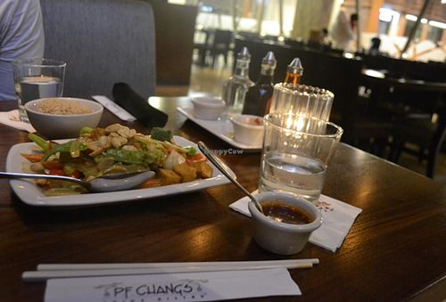 Coconut curry with fresh veggies and tofu at P.F. Chang's in Abu Dhabi