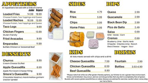 Dips and sides at The Quesadilla Company in Lockport