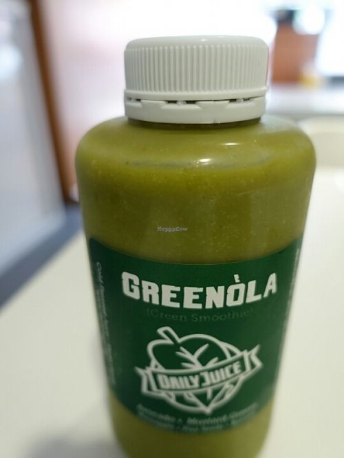 Greenola cold pressed cleanse juice at Daily Juice in Central Singapore