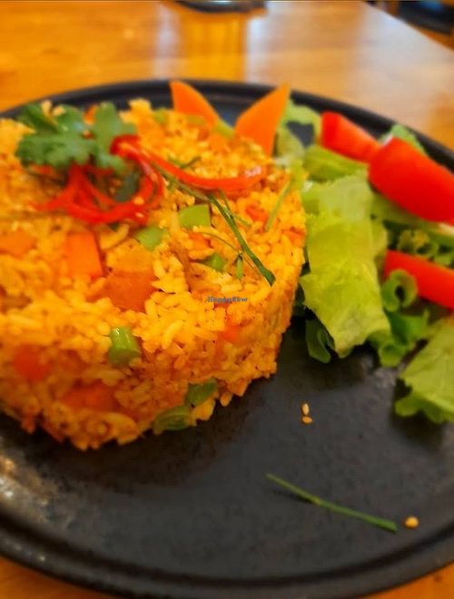 Vegan fried rice tom yum at Moc Chay in Ho Chi Minh City