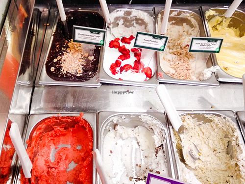 A few of the vegan ice cream choices at Iceberg at Iceberg - Ibn Gabirol in Tel Aviv