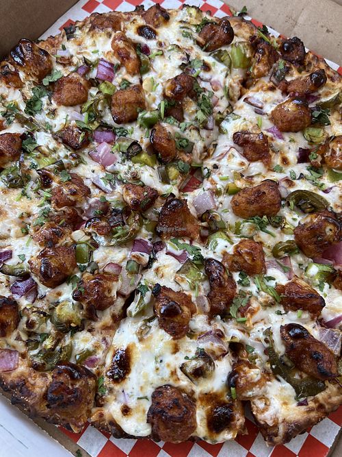 Medium sized pie. Good portion. Different crust options. This is the regular crust.  at Pizza Twist in Oxnard