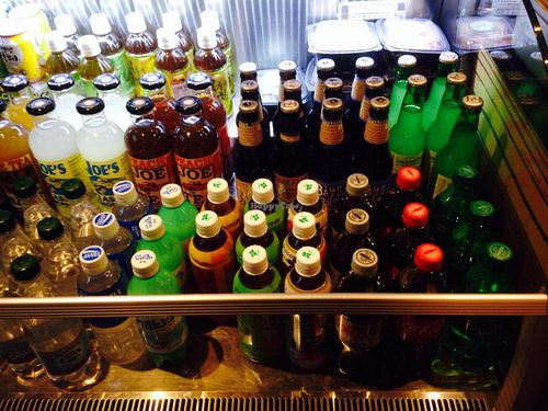 Bottled beverages at Triple B Fresh in Washington