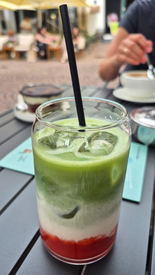 Iced Strawberry Matcha at Café Mint in Fulda