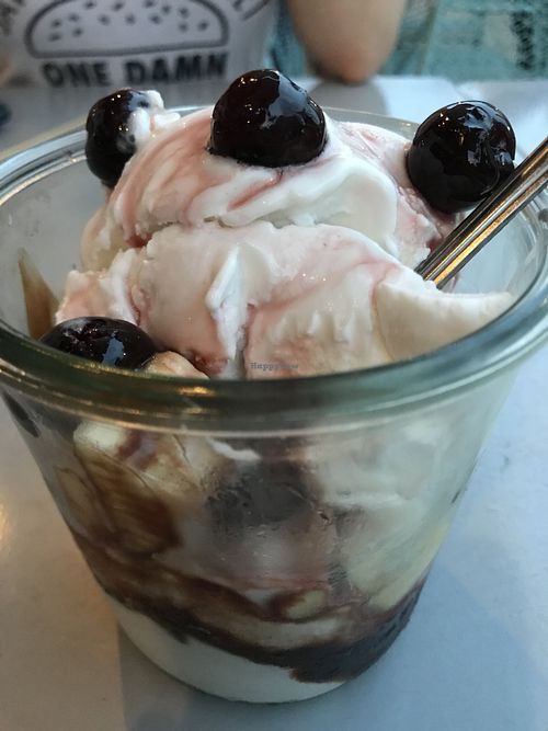 Copabanana sundae without the coconut topping at Bareburger in Ridgefield