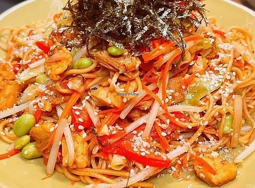 Yakisoba (Japanese Chow Mein) at VegiLicious in Kouri