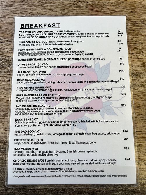 Menu 7/7/26  at Gipsy Boy in Joondalup