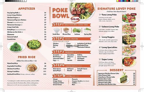 Tofu and veggie options for pokes bowls  at Lovey Poke & Tea House in Newtown