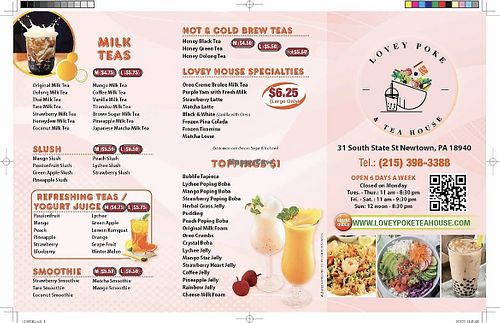 Ask owner for oat or almond milk to make the milk teas vegan!  at Lovey Poke & Tea House in Newtown