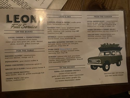 Menu   at Leon's Full Service in Decatur