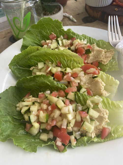Tacos de Hummus (Hummus Tacos)  at Verde Vegan in Acapulco
