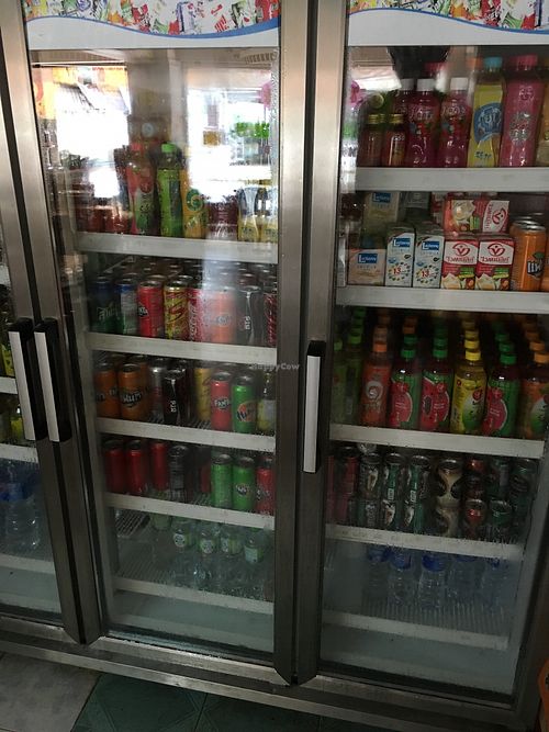 Ice cold drinks! at Oasis Vegetaurant in Chiang Rai