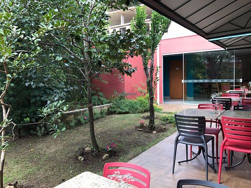 Garden area. at Dom Veggie in Curitiba