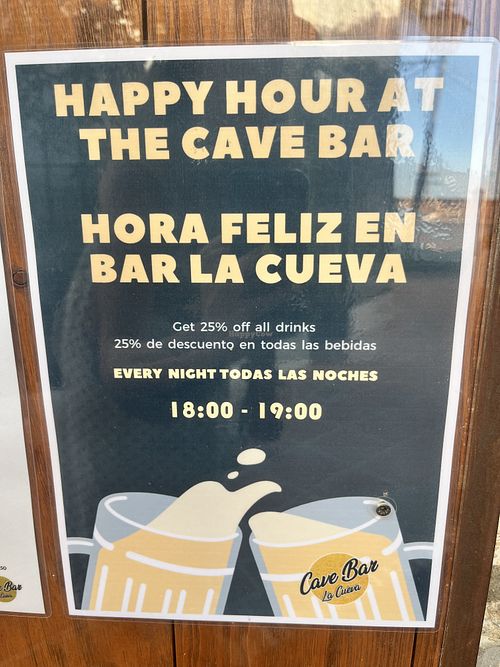 Happy hour   at Bar La Cueva in Nerja