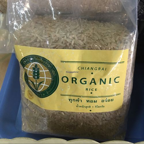 one of the few places with organic brown rice at Tamachat in Chiang Rai