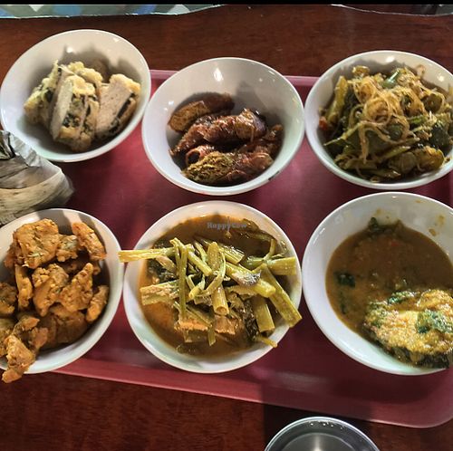 you can get an assortment of vegan meats to try at Tamachat in Chiang Rai