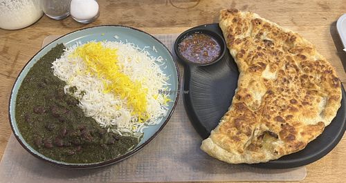 Bolani Sibzamini & Ghormeh Sabzi  at Gewürz Küche in Braunschweig