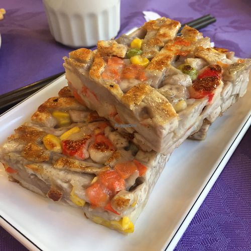 Taro cakes at Bodhisattva - Mong Kok in Kowloon