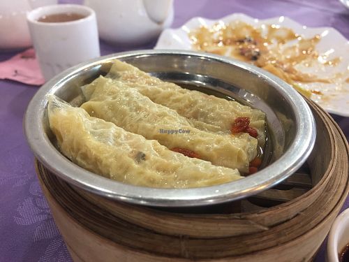 Steamed bean curd rolls at Bodhisattva - Mong Kok in Kowloon