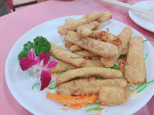 Deep fried mock squid  at Bodhisattva - Mong Kok in Kowloon