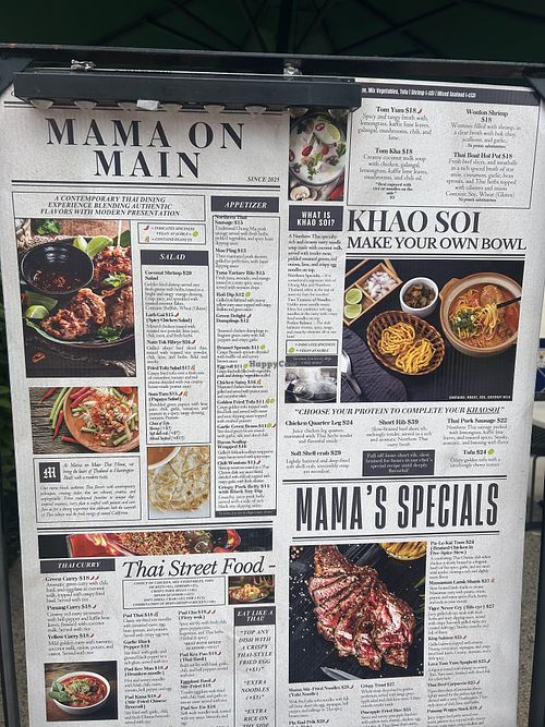Menu   at Mama on Main Thai House in Huntington Beach