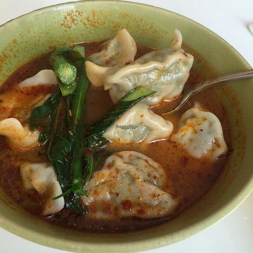 Dumplings in spicy and sour soup at Tishifang 滴水坊 - Kowloon Bay in Kowloon