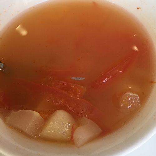 Tomato and potato soup at Tishifang 滴水坊 - Kowloon Bay in Kowloon