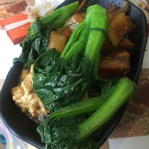 Veggie, tofu, pumpkins and radish at Ka Ka Lok Fast Food Shop in New Territories